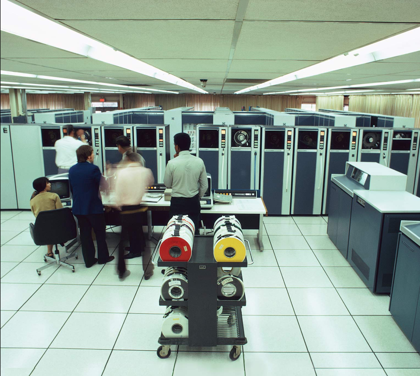 Evolution of Computer Programming - IBM 370 Computer Room in 1980's