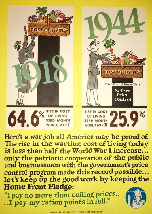 The impact on cost of living during the two world wars. Need to understand the economic baseline.